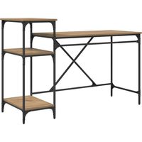 vidaXL Desk Artisan Oak 135 x 50 x 90 cm Engineered Wood