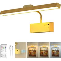 1 Applique Murale, Batterie 3000mAh, Télécommande, Minuterie, LED Dimmable, Magnétique, Pour Tableau, Galerie