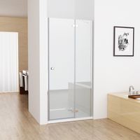 MIQU 75 x 195 cm Duschabtrennung Duschwand Scharniertür Dusche ESG Glas