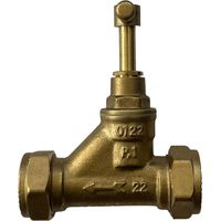 22mm Mains Water Stopcock Compression Stoptap BS1010 Valve Brass WRAS Approved