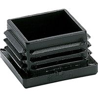 Quadratische Endkappe mit Flügeln "CNT03" aus schwarzem Polyethylen 2,2x2,45x2,2cm (25 Stück) MICEL