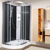 Vidalux Pure E Black 1200 x 800 Electric Right Shower Cabin Triton Lux White 8.5KW
