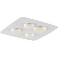 Plafoniera In Ferro Laccato Bianco Led Integrato Luce Naturale 2700 Lumen