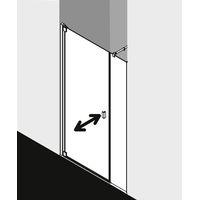 Kermi Porte battante RAYA 1OL 1400x 2000 BV : 1368-1408 SIMG verre trempé transparent