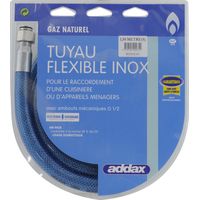 Addax Flexibles Edelstahlrohr 1,50 Meter für Erdgas
