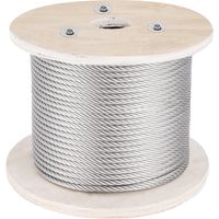 VEVOR Fune metallica in acciaio inox 316, 152 m, fune metallica in acciaio inox diametro 4 mm costruzione 1x19 con carico di rottura 1496 kg per balaustra esterna, terrazza, balaustra fai da te