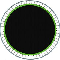 Tapis de Remplacement Rond for Trampoline, avec 42 Anneaux en de diamètre , Tapis de Rebond for Accessoires de Trampolines de 8 Pieds vert