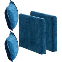 Accoudoirs uniquement pour canapé Cloud, canapé d'angle moderne, idéal pour salon, chambre et appartement, coussin d'assise double couche confortable, tissu chenille respirant, bleu