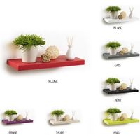Étagère flottante en bois - Noir - L 50 x l 22,8 x H 3,4 cm - Livraison gratuite