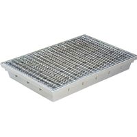 MEA – Paillasson encastrable SMC 75x50x8 cm – Grille caillebotis métal déployé – Résistant aux intempéries et produits chimiques