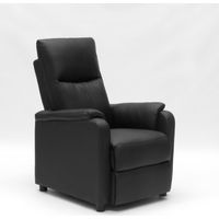 Poltrona Relax Reclinabile con Poggiapiedi in Similpelle Giulia - Nero