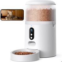 Distributeur Croquettes Chat Automatique, Caméra HD avec Vision Nocturne, 5G WiFi Mangeoire pour Chat/Chien