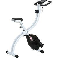 Velo d'appartement magnetique pliable 8 niveaux de resistance avec ecran LCD 97x43x110 cm noir