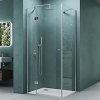 Mai & Mai Duschkabine 100x140cm 6mm Sicherheitsglas mit Easy-Clean durch NANO-Beschichtung Duschwand Duschabtrennung R05k