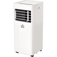 Aire Acondicionado Portátil 3 en 1 – 7000 BTU: Refrigeración, Deshumidificación y Ventilación – Mando a Distancia, Temporizador 24h, 2 Velocidades – Para 10-26 m² – Blanco