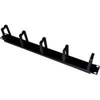 Organizzatore di cavi 1U da 19" con 5 supporti in plastica, nero Alantec PK009