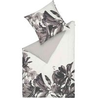 SCHÖNER WOHNEN Biancheria da letto in raso AMALIA - 1 pezzo 135x200 cm, grigio