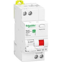 Schneider Electric – Disjoncteur différentiel 16 A R9D01616 – 1P+N, type A, 30 mA, courbe B, 6 kA, tension 230 V – Protection contre les courants de défaut