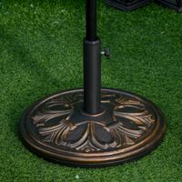 Pied de Parasol 13 kg Aspect Bronze Antique, pour Mât Ø35/38/48 mm