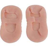 Chaussettes de soin des pieds anti-crevasses en silicone, paire de 1, couleur chair, protection contre les fissures et sécheresse cutanée.