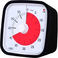 Visueller Timer mit Schutzhülle, 60-Minuten-Timer für Kinder und Erwachsene, geeignet zum Timing beim Arbeiten, Lernen oder Kochen (schwarz)