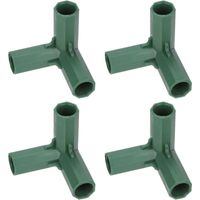 conectores de 16 mm para estructura de invernadero, conexión de tuberÃa en ángulo recto de 3 vÃas para enrejado de uvas, caseta de protección solar y estacas para plantas de jardinerÃa, accesorios par