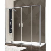 Duschkabine 70x150 cm Höhe 200cm rechteckig aus transparentem, gehärtetem Glas , Easy Entrance – FRASCIO