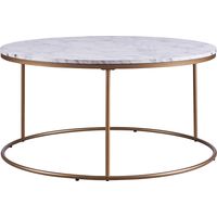 Tavolino da Caff� Rotondo Tavolo Basso Salotto Faux Marmo Teamson Home VNF-00075