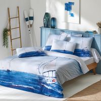 Parure de lit percale de coton collection REGATE Taie 50x70 cm 260x240 cm