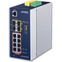 PLANET IGS-5225-8P4S Level 2 Industrial Switch with 8 Gigabit PoE+ Ports and 4 100/1G SFP Ports