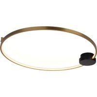 Lampada da soffitto Eye 40 - Plafoniera moderna a LED nera e oro, 40 cm