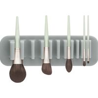 Suction Cup Makeup Brush Drying Rack - Wall - Mounted Silicone Organizer for Brushes