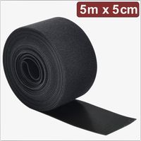 Quadrios 24CA310 Klettband zum Bündeln Haft- und Flauschteil (L x B) 5 m x 5 cm Schwarz 5 m