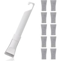 Set di spazzole per la pulizia di fessure, strumento per la pulizia di fessure e scanalature, con 11 spugne di ricambio, spazzola per la pulizia delle fughe per angoli stretti in casa, cucina, bagno e