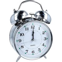 Glockenwecker, Nachttischwecker mit Doppelglocke, Klassischer Wecker, Uhr