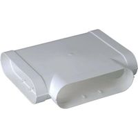Lüftungszubehör Aldes Minigaine Horizontaler T Stück Weiß 60x200 mm