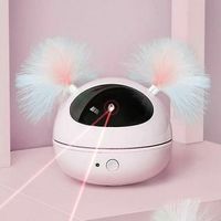Jouet laser pour chat Pointeur laser automatique Chats rotatifs Jouets électroniques (rose), Ensoleillé