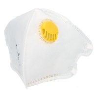 mascarilla respiratoria ffp2 con valvula. plegable (20 unidades) envasadas individualmente