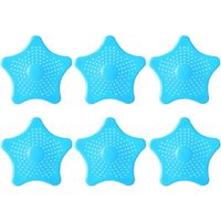 Quadratischer Abflussdeckel, Haarfänger für Duschfilter, Silikon-Haarverstopfungsfilter mit Saugnäpfen, Geeignet für Badezimmer Küche, Blau