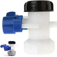 Vanne Papillon ND50 IBC Eau Réservoir avec écrou Flottant en Plastique75mmRemplacement S60x6 pour Réservoir Cuve 1000 litres IBC (Plastique 75mm)