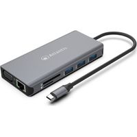 Atlantis Land A04-TCDK46 base para portátil y replicador de puertos Alámbrico USB 3.2 Gen 1 (3.1 Gen 1) Type-C Gris