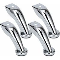 4 pezzi gambe per mobili, gambe spesse in acciaio inossidabile per divani, gambe cromate, piedini per mobili, armadi, divani, sedie, sgabelli, armadietti