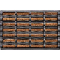 Felpudo negro/natural 60% goma/40% coco L600xW400xS25mm