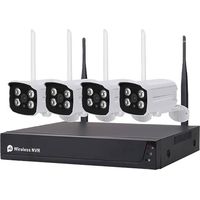 KIT VIDEOSORVEGLIANZA WIRELESS '455050' NVR wireless + 4 telecamere 3 MPX
