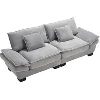 Canapé Double Moderne Confortable Velours Gris Clair 108x66x44 cm ZIPSOFA Canapé