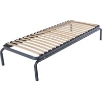 Lit métallique - 80x190 - 20 lattes bois - Made in France - Gain de place