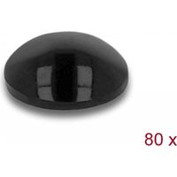 Delock Pies de goma redondos autoadhesivos 6 x 2 mm 80 piezas negro