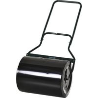 Rullo da Giardino in Metallo Impermeabile Nero, Serbatoio Fino 60 Litri (Acqua o Sabbia), 57x40x123cm