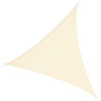 Tente d'ombrage triangulaire (Couleur : Crème, Dimensions : 6 x 6 x 6 m) produit de qualité avec garantie satisfait ou remboursé
