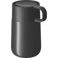 WMF Impulse Travel Mug, tazza termica in acciaio inox, 0,3 l, chiusura automatica, apertura a 360°, mantiene le bevande calde per 6 ore e fredde per 12 ore, grigio